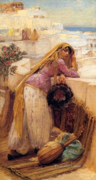 オン・ザ・テラス アラビア語 フレデリック・アーサー・ブリッジマン Oil Paintings